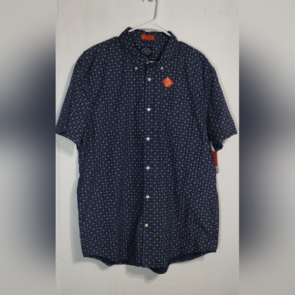 St. John's Bay Other - St. John's Bay Dark Blue Geometric Men's Shirt (XXL)